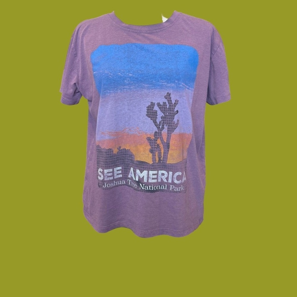 Creative Action Network Joshua Tree National Park Tee Unisex L Purple Excellent
